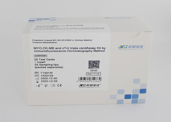 POCT Rapid Determination Troponin I Test Kit 400μLx25 Myo CK MB Triple Card Assay