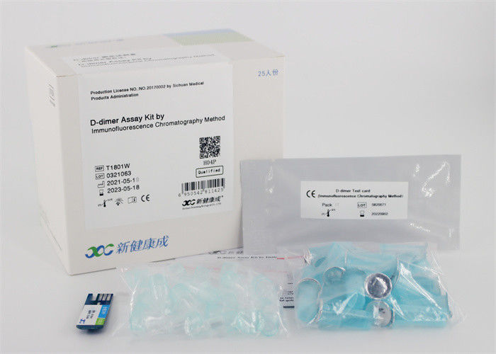 IVD In Vitro Diagnostic D-Dimer POCT Test Kit With Plasma 25pcs/Kit