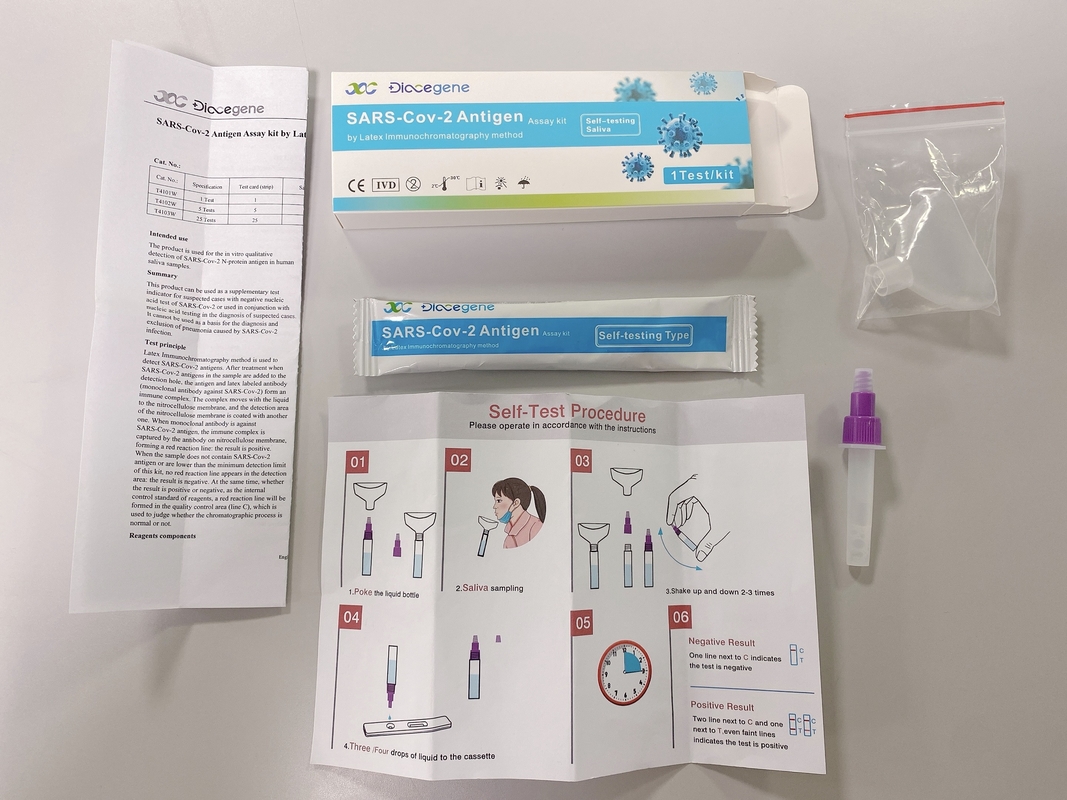 Self Testing Nasopharynx Saliva Antigen Rapid Test Kit With 1Pcs / Box